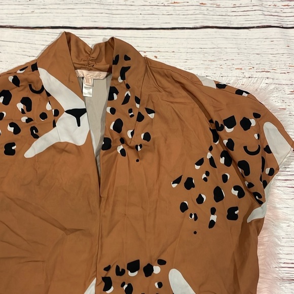Hutch Brown Leopard Print Blouse - Picture 5 of 10